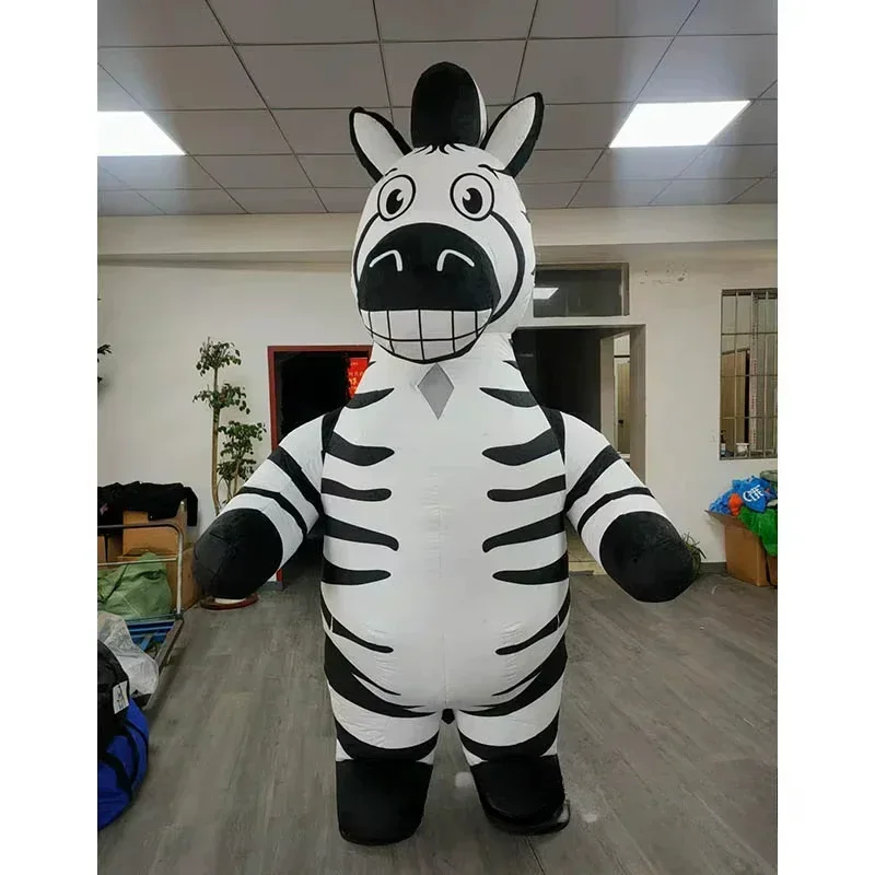 Event Party - 성인용 에어식 얼룩말 마스코트 의상, 전신