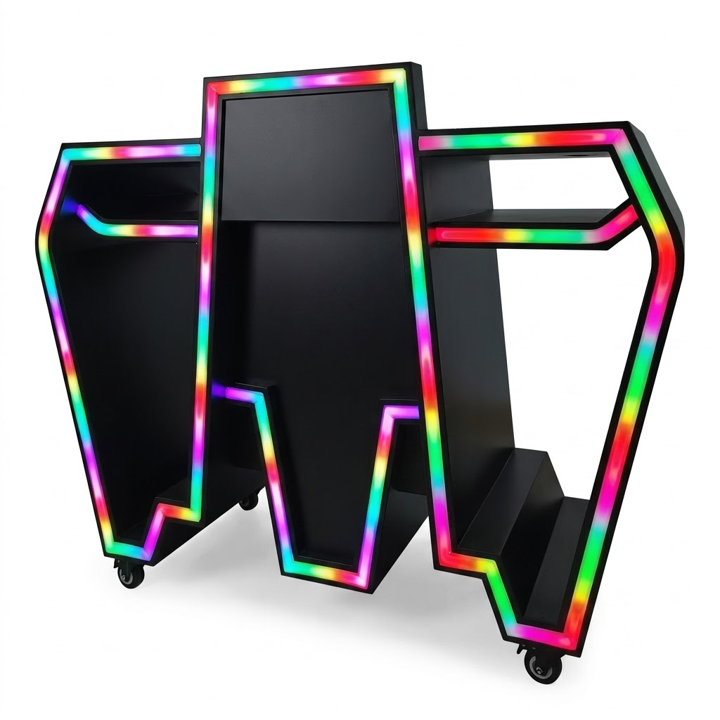 맞춤형 금속 LED DJ 부스 테이블 (RGB 조명 및 - Event Suppliers 리뷰 및 가격