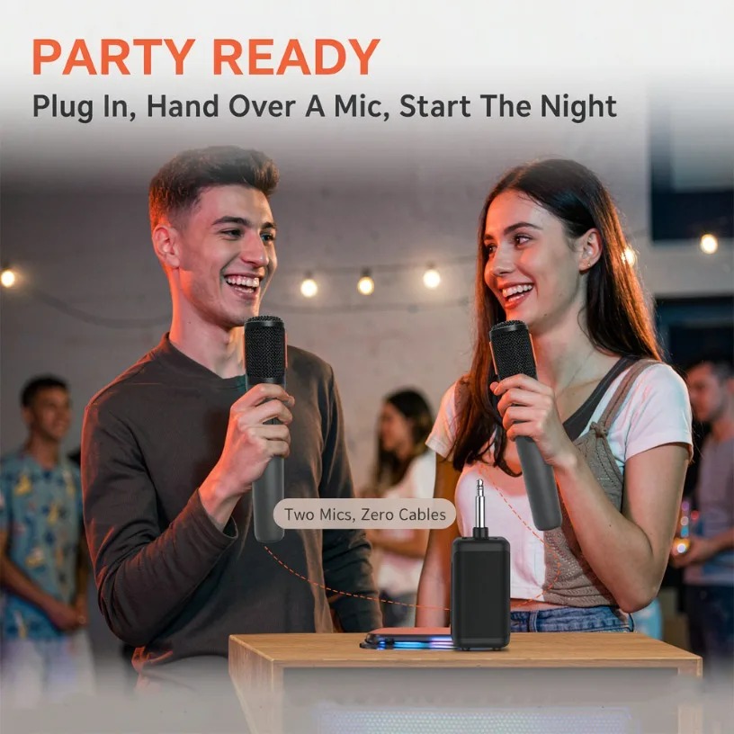 무선 마이크 듀얼 핸드헬드 AES-128 암호화 20시 - Event & Party Supply 리뷰 및 가격