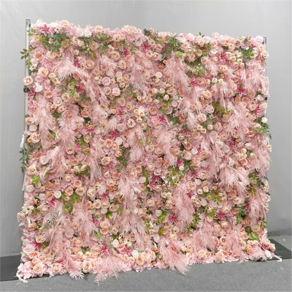 Uflower 5D 핑크 장미 헝겊 꽃 벽 Artifi - Flower Wall Panel 리뷰 및 가격