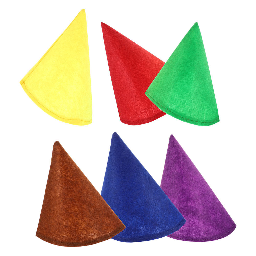 6개 세트의 재미있는 펠트 원뿔 모자, 성인용, 생일, - Party Hat Cone 리뷰 및 가격