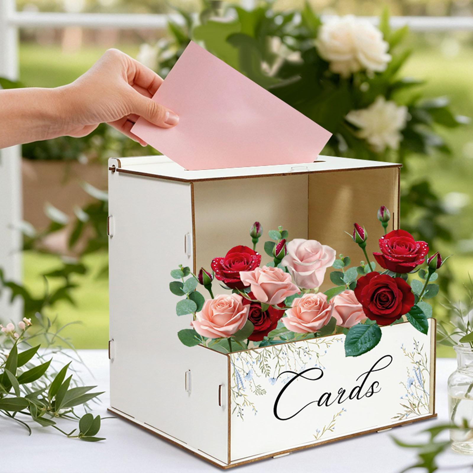 맞춤형 러스틱 스타일 웨딩 카드 상자, 슬롯이 있는 나 - Event Party Box 리뷰 및 가격
