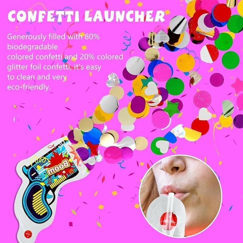 10개입 풍선형 폭죽, 휴대용 파티 폭죽총 생일 결혼  - Confetti Cannon Tube 리뷰 및 가격