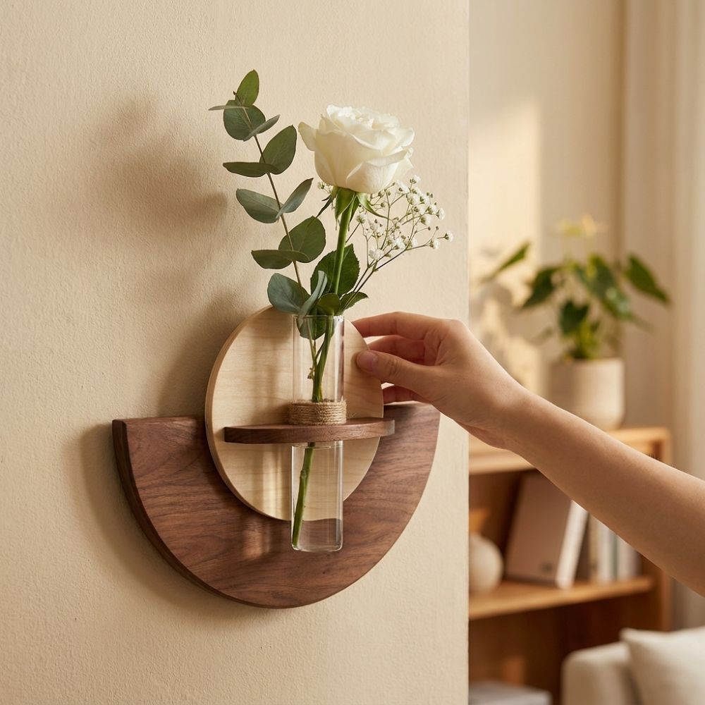 타원형 나무 벽걸이 화분 선반 공간 절약형 수경 재배  - Flower Wall Panel 리뷰 및 가격