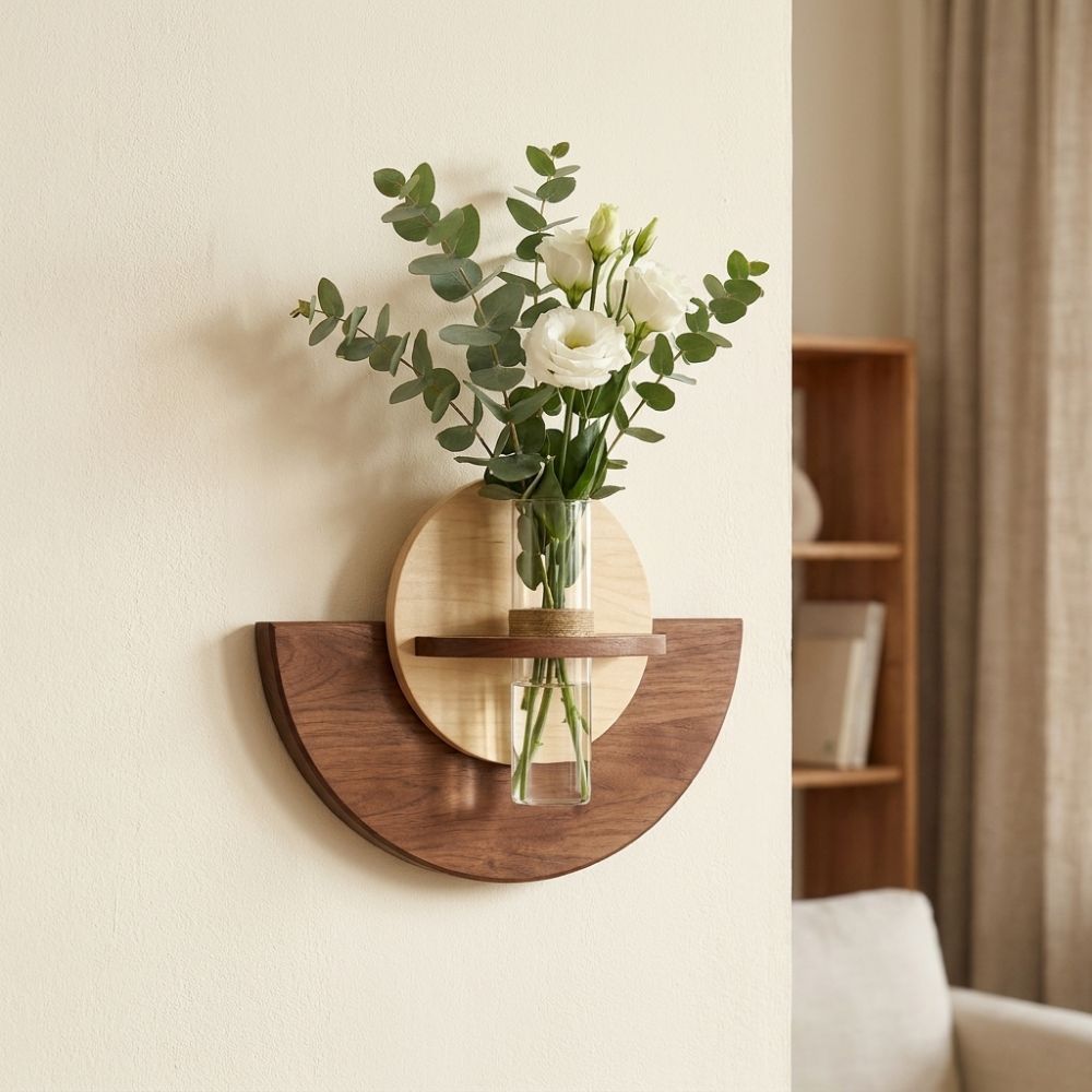 타원형 나무 벽걸이 꽃 선반 수경재배 디스플레이 공간  - Flower Wall Panel 리뷰 및 가격